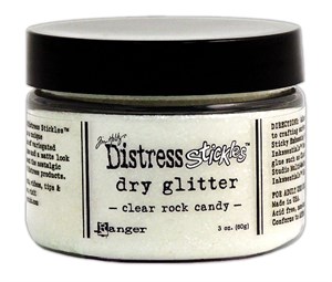 Clear rock candy, distress glitter, Tim Holtz